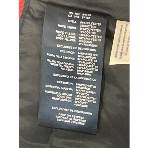 TOMMY HILFIGER Red & Blue Coat Size L NEW - Picture 8 of 14